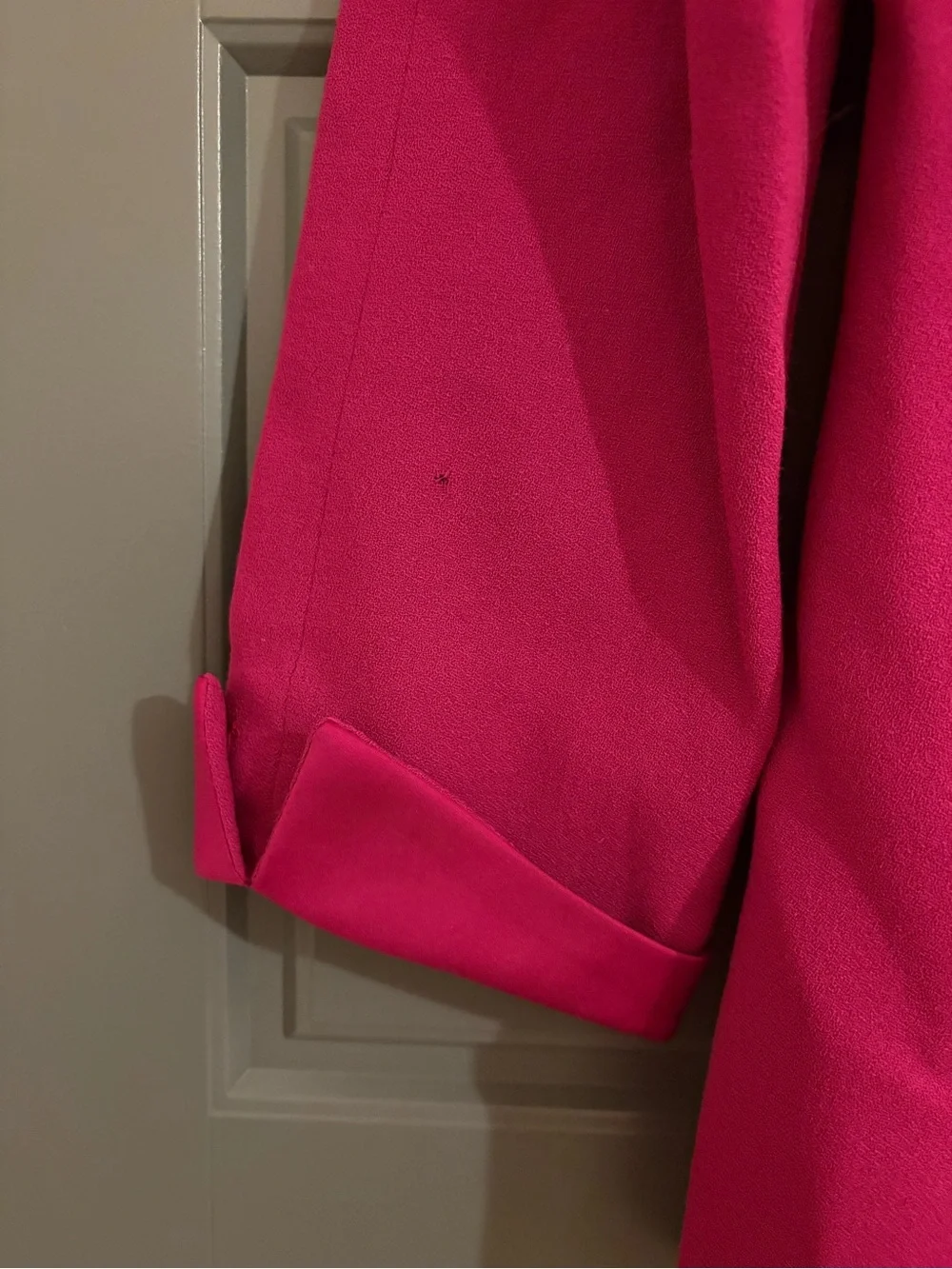 Christian Dior Vintage Fuchsia 100% Wool One-Button Blazer Jacket Pink Size 10